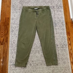 J Jill embroidered crop pant